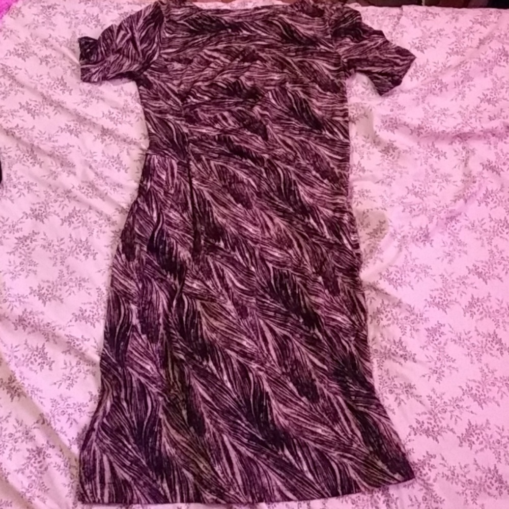 Brown and white Dress